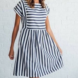 Clad and Cloth Chambray Stripe Dress